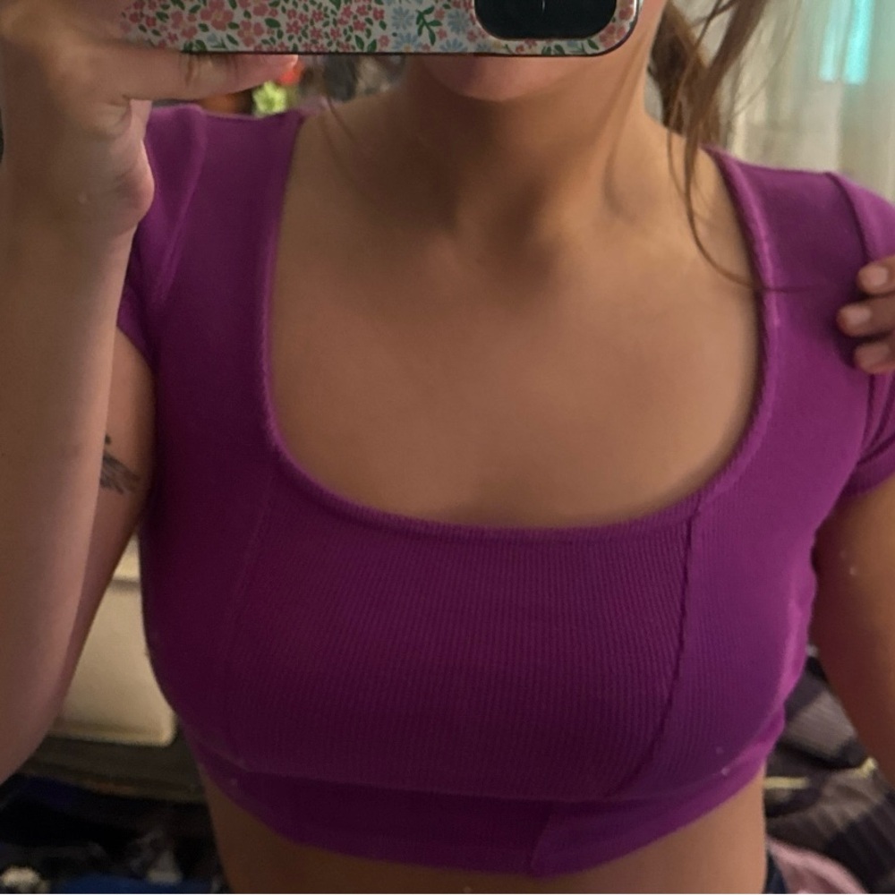 Garage Purple Women's Crop Top